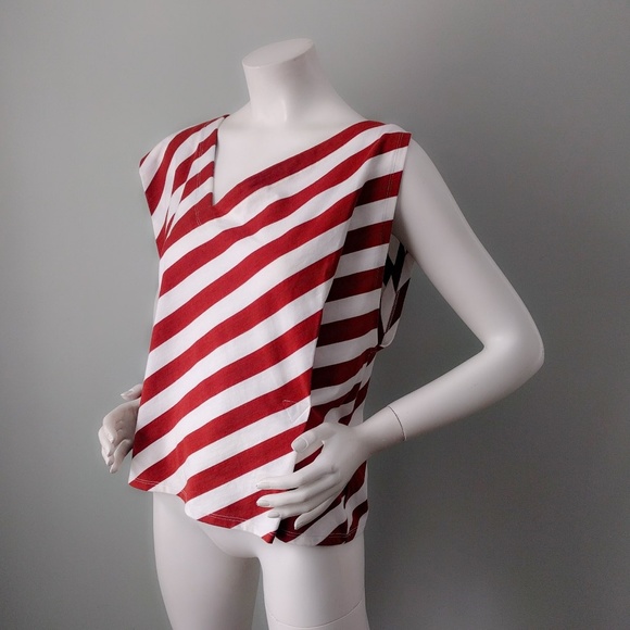 9-H15 STCL Anthropologie Dulcina Brown Stripe Tank - Picture 5 of 7
